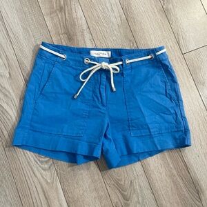 Nautica cerulean blue cotton dock shorts with tie detail size 2